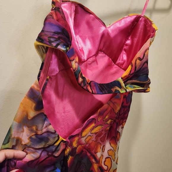 LA FEMME  long evening backless strapless Light weight fit and flare dress 2 - Picture 10 of 12